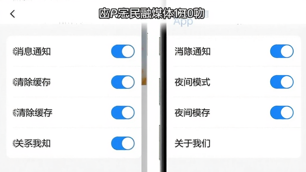 ʹ�ý̳�ͼ��չʾ������ý��App�����ý��棬��Ļ���С���Ϣ֪ͨ������������桱����ҹ��ģʽ�������������ǡ���ѡ������԰�ɫΪ��������ɫ���֣���ɫ���ذ�ť������չʾ���ù��ܡ����ʸɾ����Ű����롣