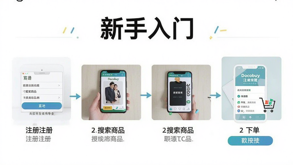 һ��DocobuyAPP�Ľ̳�ҳ���ͼ����Ļ���С��������š��ĸ��֣��·���ͼ�Ĳ���չʾ���ע�ᡢ������Ʒ���µ�����ͼ���������ʸɾ���