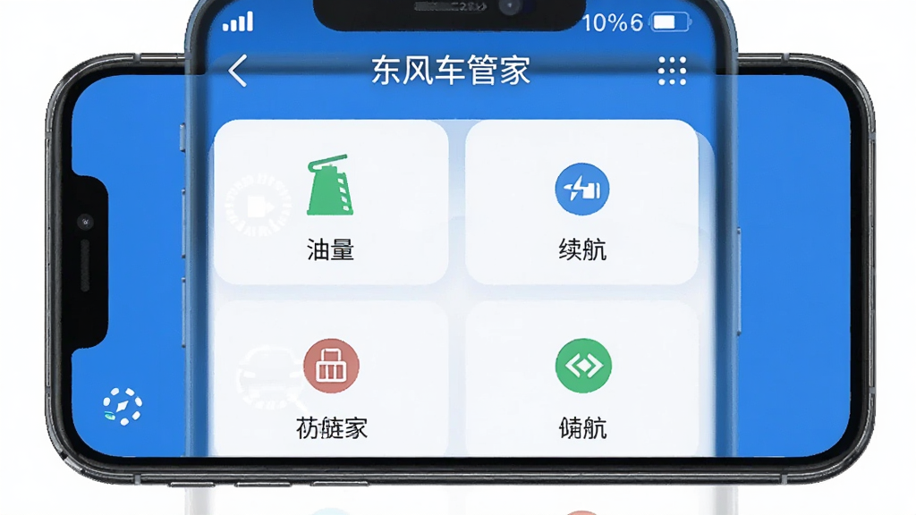 �ֻ���Ļ��ʾ���糵�ܼҳ����������棬��������չʾ����������������״̬ͼ�꣬����ִ���ƽ��������ɫ�������ʸɾ��޶���Ԫ��