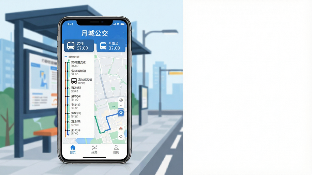 ���壺�ֻ���Ļչʾ���³ǹ�����APP���棬���й���վ̨���������֣��ֻ�λ�ڻ�������ƫ���Ҳ��������������Ű棺����������ʾʵʱ������·����վʱ�䡢��ͼ·�ߡ�����ִ���ƽ�磬������ɫ����ϸ�ڣ�APP���ơ��³ǹ��������ֻ�������Ŀ���ײ��С���ҳ��������·�������ҵġ���ǩ�����ʣ����壬�ɾ��޶���Ԫ�ء�