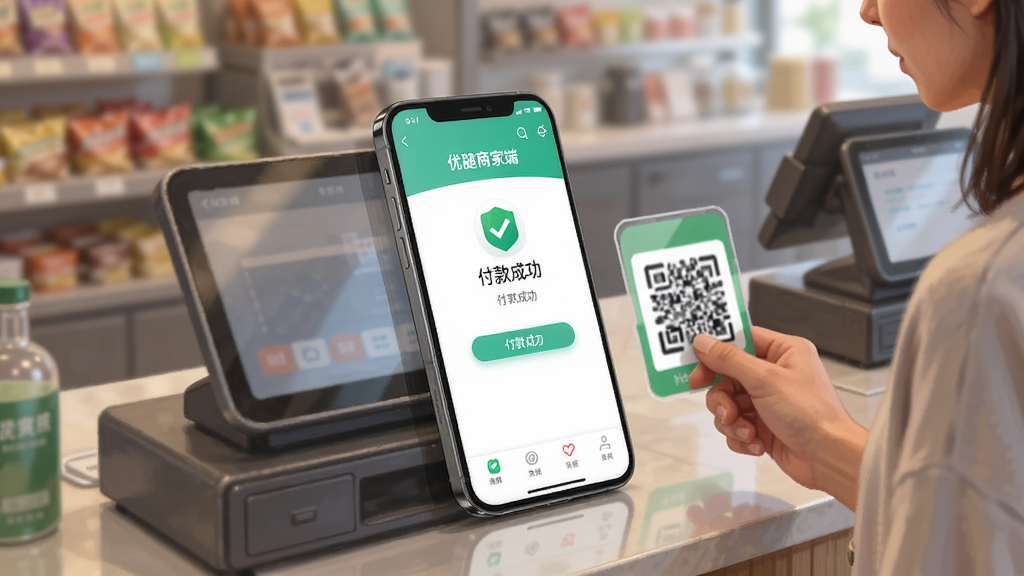 һ���̼�ʹ�ó��������ֻ滭������Ϊ����̨��һ̨�����ֻ����С������̼Ҷˡ�APP���Ա��й˿�����ɨ�븶��ֻ���Ļ����ʾ����ɹ����棬ɫ����������ͼ���ֻ�Ϊ�Ӿ����ģ������黯����ͻ�����壬���дʵ�Ҹɾ�������ϸ�壬�޶���Ԫ��