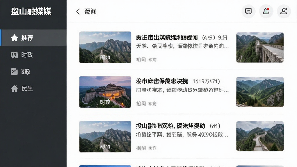 չʾ��ɽ��ý����Ϣ�����棬����Ƿ�����Ŀ�硰�Ƽ�������ʱ�����������������Ҳ��������б���ÿ�������б��������ͼ�����沼��������������ִ������ʸɾ����޶���Ԫ�ء�
