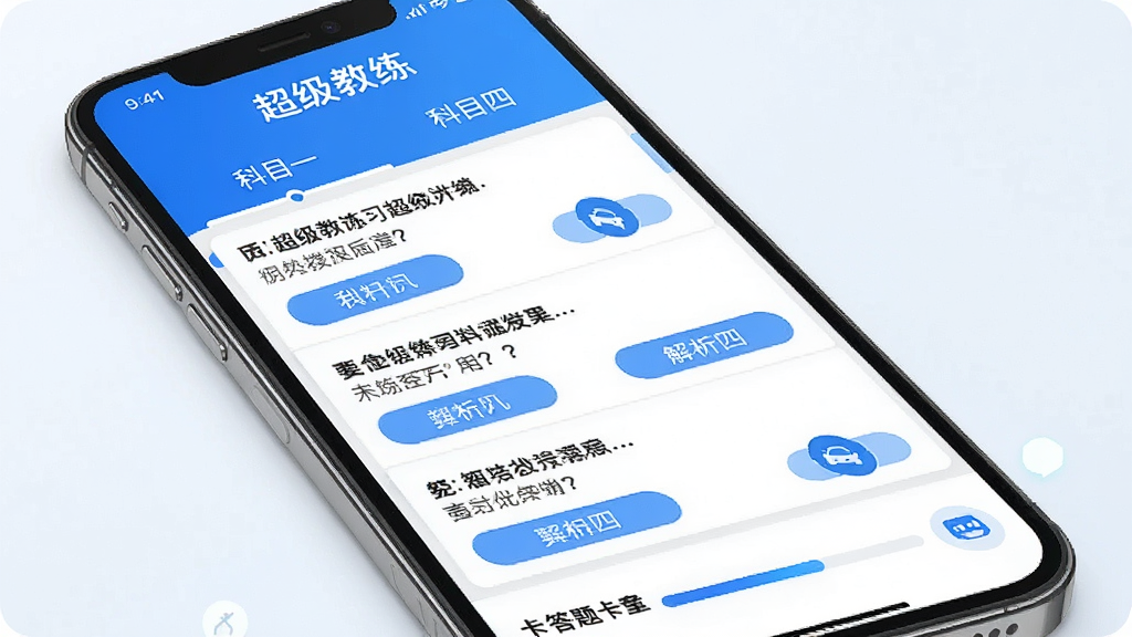 һ��չʾ������������APP�����ϰ�����ͼƬ����Ļ���С���Ŀһ��������Ŀ�ġ�����ѡ���Ŀ�б�������ÿ�����·��н�����ť���ײ��д��⿨������������������ɫ������������������ɾ���ˬ�����ʸ��塣