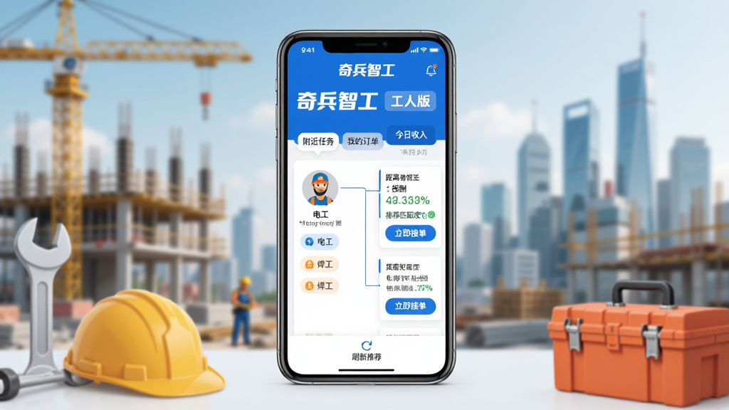 ͼƬ���壺�����ֻ���Ļչʾ������ǹ����˰桱APP�����棬����Ϊģ���Ĺ��غͳ��С����֣��ֻ����У���Ļ��������ʾ������ǹ���LOGO�͡����˰桱�������·��������б��͡�������������ť���ֻ���Χ�а��֡���ȫñ���������Ԫ�ص�׺���Ű棺�ֻ���ͼռ���壬�������ף�Ԫ�طֲ����ȡ����дʵ���ƽ��ϣ�ɫ��������ͻ��������ɫ����ϸ�ڣ���Ļ�����ֱ�ǩ�������������������񡱡����ҵĶ����������������롱�����ʸɾ��޶���Ԫ�ء���
<h3>������ɫ���ܣ��ɻ��ʡ��</h3>
<h4>�����ɵ�����׼ƥ�䣺</h4>
<p>**����ǹ����˰�**���ľ��������ɵ��߼�����������ƽ̨����һ�ѷ���������Ǹ�����ļ��ܱ�ǩ�������ص�Ϳ���ʱ�䣬������������ʵĻ�����������ǵ繤�����Ͳ���������߹��Ļ���������ˡ��˸�ƥ�䡱��ʡȥ�˴������Һ�ɸѡ��ʱ�䣬��ÿһ���Ӷ����ڵ����ϡ�</p>
[[IMG:ͼƬ���壺�ֻ���Ļչʾ������ǹ����˰桱�������ɵ����档���֣�����ǹ���ͷ��ͼ��ܱ�ǩ���硰�繤�����������������Ҳ������͵�����Ƭ����Ƭ����ʾ���롢������Ƽ�ƥ��Ȱٷֱȡ��Ű棺��Ƭʽ���֣��������У��м����������ӱ�ʾƥ����̡���񣺼��Ƽ��У�������ɫΪ����ͻ�����ݿ��ӻ���ϸ�ڣ�����Ƭ���С������ӵ�����ť���ײ��С�ˢ���Ƽ���ͼ�꣬����ɾ��޶���Ԫ�ء�