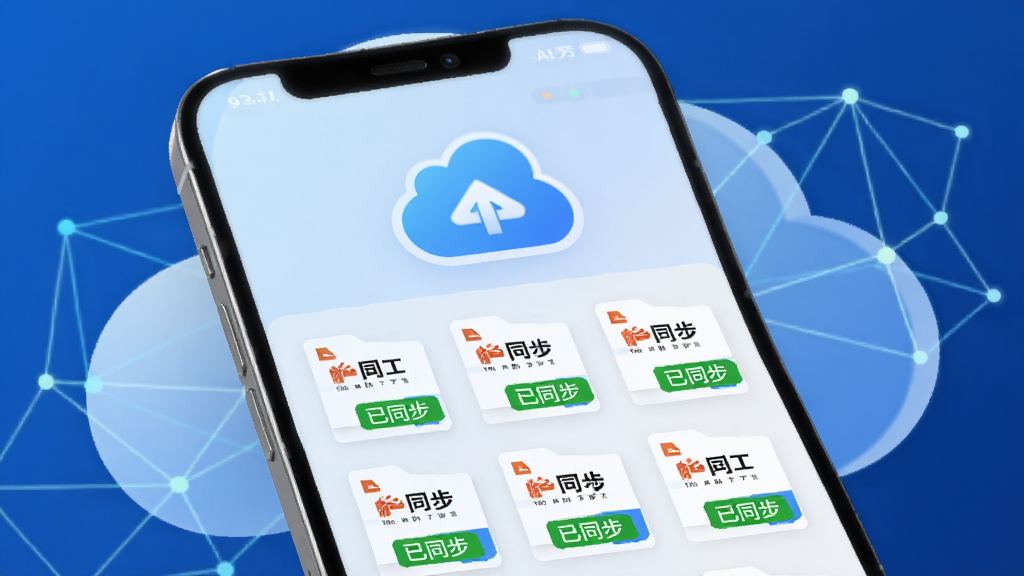 չʾAI����PPT�ƴ洢��ͬ�����ܵĽ��棬�ֻ���Ļ����ʾһ���ƶ�ͼ�꣬�·��Ƕ��PPT�ļ�����ͼ��ÿ���ļ����С���ͬ��������ɫС�꣬����Ϊ������ƶ������������������������ˬ��ǿ�����ݰ�ȫ��ͬ����ݣ����ʸɾ��޶���Ԫ��
