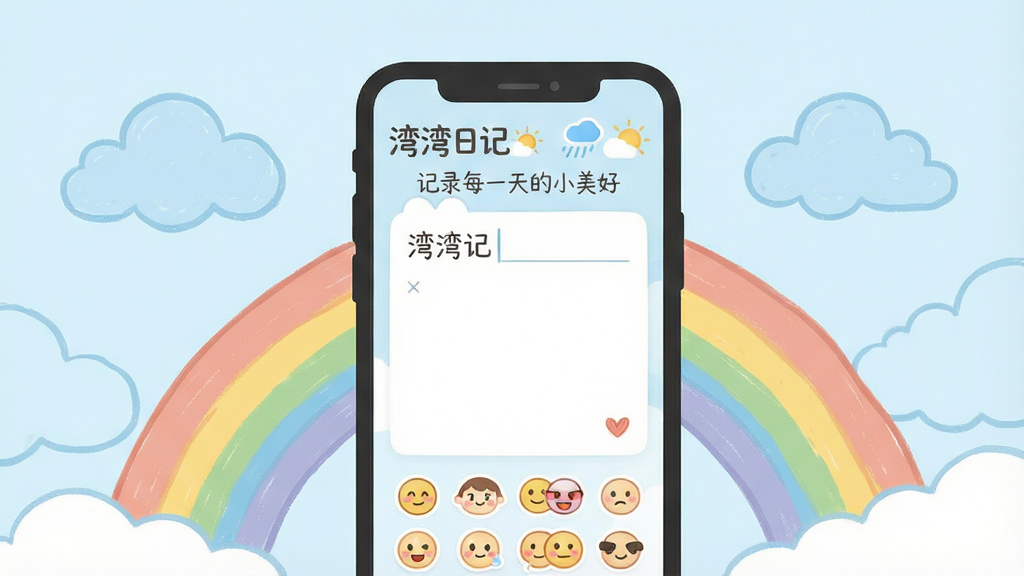 һ���ֻ�Ӧ�����������������⡰�����ռǡ��������⡰��¼ÿһ���С���á�����������Ϊһ�������ֻ�����Ļ����ʾ������µ��ռǱ༭���棬���������ں�����ͼ�꣬�м��������������ͱ�����ֽ�������ǵ���ɫ���ֻ��ƶ�Ͳʺ磬���岼�־��У��Ű���ˬ����ƽ���廭���ϸ��Բ��ɰ������ʸɾ��޶���Ԫ�ء�