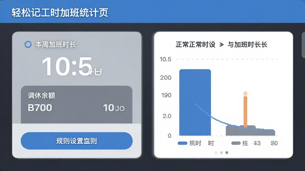 ���ɼǹ�ʱ�Ӱ�ͳ��ҳ�棬��ʾ���ܼӰ�ʱ�����ֺ͵������·��й������ð�ť��ͼ�λ�չʾ������ʱ��Ӱ�ʱ����������ɫ��������ˬ