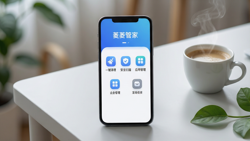 һ�Ÿ����Ʒչʾͼ�����������ǡ�����ܼҡ�App���ֻ���Ļ�ϵ������棬���������ִ����������׽�����ɫ����ͼ�����Բ���¡��ֻ������ڼ�Լ��ǳ��ɫ�����ϣ��Ա���һ��ð�������Ŀ��Ⱥͼ�Ƭ��ɫֲ��Ҷ����Ϊ��׺�������黯������ͻ���ֻ���Ļ���ݡ���Ļ��������ʾ������ܼҡ��ĸ��ֺͼ������Ĺ���ͼ�꣬�硰һ��������������ȫɨ�衱����Ӧ�ù������ȡ��Ű���þ��й�ͼ������ɾ�ͨ͸��������ͣ�����ϸ�壬�޶���Ԫ�ء�