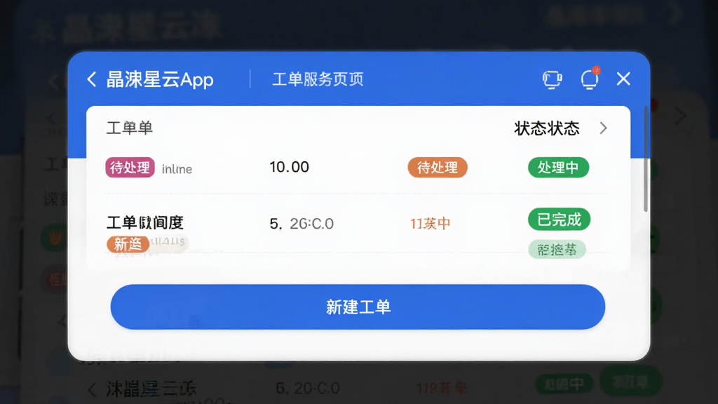 ��������App��������ҳ�棬��ʾ�����б���״̬��ǩ���������������С�����ɣ����ײ����½�������ť������������ɫ��Ƭʽ���֣�״̬��ǩ��ɫ���֣����ʸɾ��޶���Ԫ��