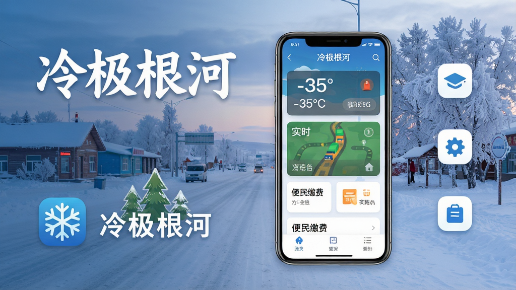 ���壺һ��������Ļ�������ֻ�����Ļ��������ʾ���伫���ӡ�APP����ҳ���棬�����Ǹ����б�ѩ���ǵĽ־�����ڡ���ۡ����֣��ֻ�λ�ڻ�������ƫ�ң�������׷���APP�������֡��伫���ӡ�����ͼ�꣬ͼ����ѩ������֦ΪԪ�ء��Ű棺�Ϸ�Ϊ���伫���ӡ���ɫ�����ֱ��⣬�·����Ϊ�ֻ����Ҳ�Ϊ���Ĺ���ͼ�����С�����ִ���ƽ�����дʵ��������ůɫ���Աȡ�ϸ�ڣ��ֻ���Ļ����Լ�ɼ��¶�-35�桢ʵʱ·��������ɷѵ�ģ������������ɾ�ͨ͸�����ʣ����壬�޶���Ԫ�ء�