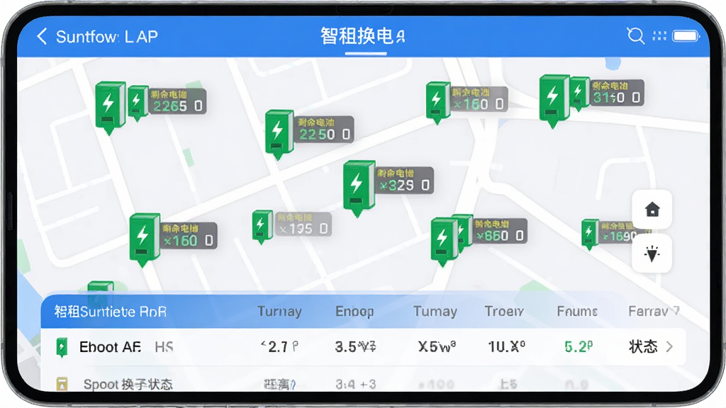 ���⻻��APP�ĵ�ͼ�ҹ��ܽ��棬��ͼ�Ϸֲ��Ŷ����ɫ�����ͼ�꣬ÿ��ͼ���Ա�עʣ�����������ײ����б���ʾ���Ӿ����״̬������������������ɫ���ִ�����񣬻��ʸɾ�