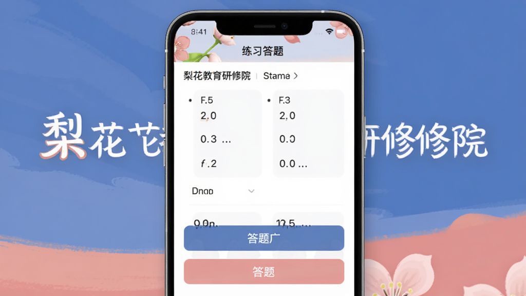 չʾ�滨��������ԺAPP����ϰ������棬������һ��ѡ���⣬�·��д���ѡ�ť����������������࣬ϸ�ڵ�λ�����ʸɾ����޶���Ԫ�أ������С��滨��������Ժ��Ʒ��ɫ��