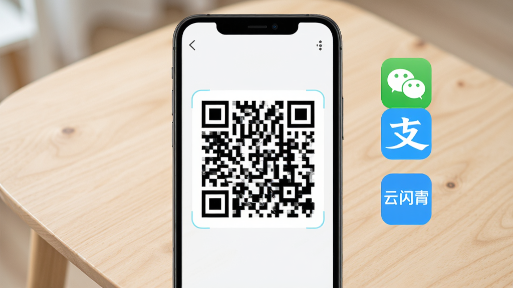 ���̿��ۺ��տ��빦��չʾ���ֻ���Ļ��ʾһ����Ķ�ά�룬�Ա���΢�š�֧��������������Сͼ�꣬�����Ǹɾ���ľ���������������޶������֡�