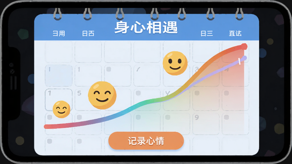 һ�š�����������Ӧ��������¼���ܵ�ʾ��ͼ������������һ��ƽ�������Ĳ�ɫ�������ߣ��Ա��ж��΢Ц����ͼ�꣬�������������񣬵ײ��С���¼���顱��ť��������Ʊ�ƽ����ɫ�������������������޶���Ԫ�ء�