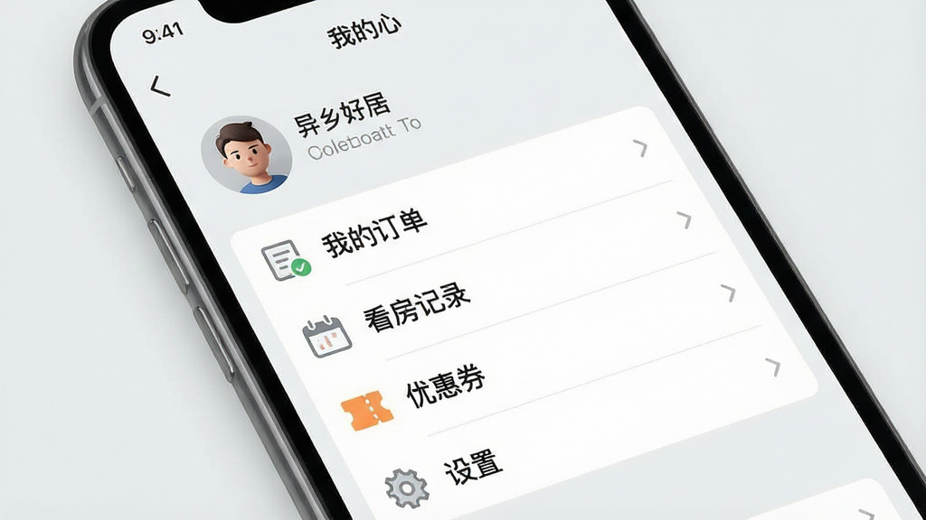 һ��չʾ������þӡ�App���ҵġ���������ҳ���ͼƬ������Ϊ�ֻ���Ļ�����涥����ʾ�û�ͷ����ǳƣ��·��������С��ҵĶ���������������¼�������Ż�ȯ���������á��Ȳ˵��ÿ���˵���ǰ�м���ͼ�ꡣ�������࣬�Ű�����������ִ���ϸ���ϱ���Ϊǳ��ɫ�����ʸɾ����޶���Ԫ�ء�