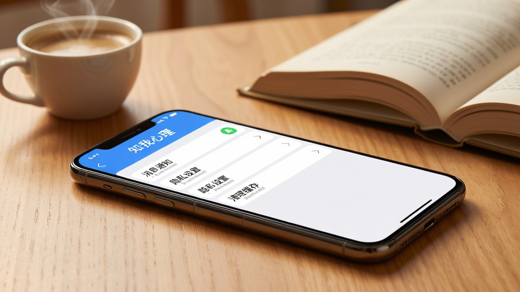 ��������Ϊһ�������ֻ����������������ϣ��ֻ���Ļ������ʾ��֪��������App������ҳ�棬ҳ�����С���Ϣ֪ͨ��������˽���á������������桱��ѡ����汳������ܰ��ůɫ�����Ա߷���һ��ð�������Ŀ��Ⱥ�һ���򿪵��顣���岼�ֲ��ò����ӽǣ�ͻ���ֻ���Ļ�����Ϊдʵ��Ӱ���ϸ����չ�����ֻ����ʸк���Ļ���ݵ������ȡ����ʸ��壬����ɾ��޶���Ԫ�أ������ճ�ʹ�ó�����