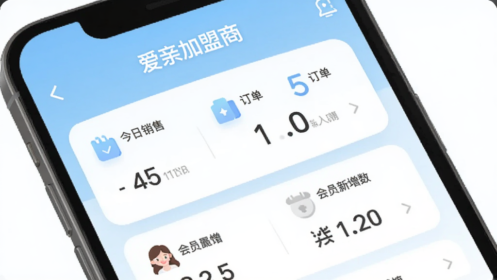 ͼƬչʾ���׼�����APP���ֻ��ϵ������棬��Ļ����ʾ�ŵ꾭Ӫ���ݿ��壬�����������۶����������Ա�������Ⱥ���ָ�꣬����Ϊǳ��ɫ�������������ִ�����ƽ����ƣ�ͼ��Բ�����������廭�ʸɾ��޶���Ԫ�أ�ͻ��רҵ�������ԣ����ֱ�ʶ�����׼����̡������ɼ�