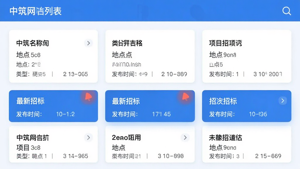 ������APP��Ŀ��Ϣ�б�ҳ�棬չʾ�����Ŀ��Ƭ��ÿ����Ƭ����ʾ��Ŀ���ơ��ص㡢���ͺͷ���ʱ�䣬����һ����Ϣ��������ʾ�������бꡱ������������Ϊ��ɫ������Ϣ�������룬�Ӿ���ˬ���ִ������񣬻��ʸɾ�������Ԫ�ء�