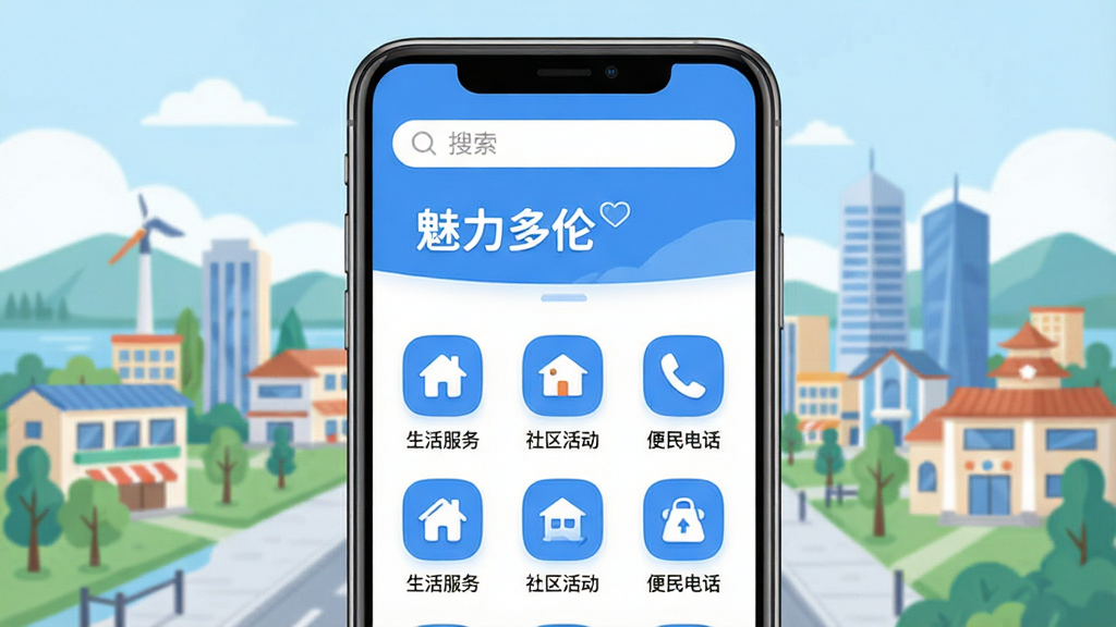 ���壺�����ֻ���Ļչʾ���������ס������棬�����Ƕ��׳��з羰�廭��ǰ���ֻ���Ļ������ʾ�������ơ��������ס��͹���ͼ�ꡣ���֣��ֻ����У��������ݺ����ֲ����Ϸ�Ϊ���������·�Ϊ�Ź�������ڣ��硰������񡱡������������������绰�����Ű棺����ƽ����ƣ�ͼ��Բ��ɫ������ɫ�Ͱ�ɫΪ��������ִ�����ˬ���׺���ǿ��ϸ�ڣ���Ļ����ʾ���������ס�������ÿ��ͼ���·������ı�ǩ�����ʸɾ����޶���Ԫ�ء�