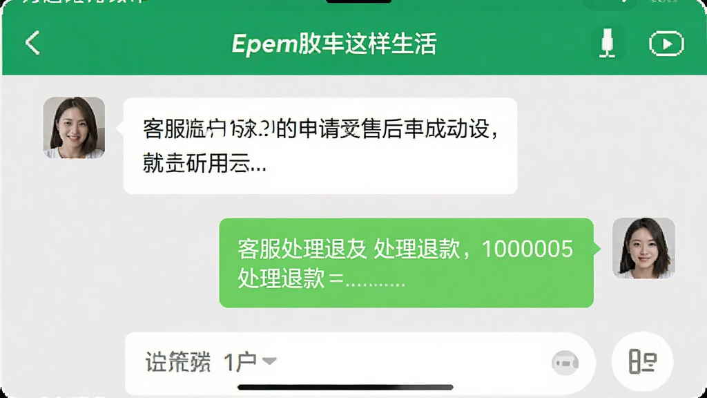 һ�ſͷ��Ի���ͼ����Epermarket�������APP�ڵĿͷ�������棬��ʾ�û������ۺ󣬿ͷ�Ѹ�ٻظ��������˿�����Ѻã���ͨ˳�������дʵ�����ʸɾ��޶���Ԫ�ء�