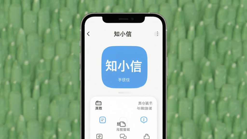 “知小信”应用界面,干净简洁,无任何广告弹窗,主功能区域清晰展示,背景为纯白色,画面干净明亮,风格扁平化,细节圆润,画质干净无多余元素