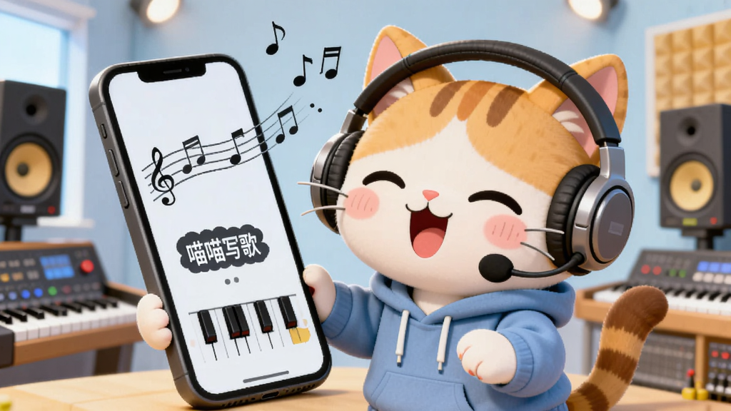 һ�Ŷ������Ĳ廭�������ǡ�����д�衱������������չʾ�������У�һֻ��ͨè����Ŷ��������ֻ����裬�ֻ���Ļ�Ϸ����ֳ������׺����������������������ֹ����ң����ָɾ������ɰ����ã�ϸ�ڷḻ������ϸ�塣