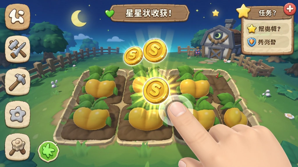 һ��չʾ���������ׯ԰���ջ�����Ĳ������棬��������ָ����������ﵯ���ջ��ҵĶ���������Ϊ�ֻ��������棬��Χ�й�������������ʾ��������¿ɰ���ϸ�����������ʸɾ��޶���Ԫ�أ�ͼƬ�������֡�