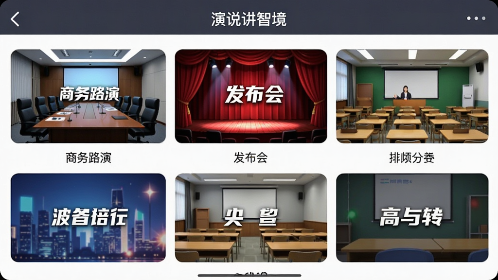 ��˵�Ǿ�app�ĳ���ѡ����棬չʾ�����ͬ�������ⱳ��ͼ��������ҡ���̨�����ң��������֡�����·�ݡ����������ᡱ�ȣ�����������ɫ�ʷḻ�����ʸ���