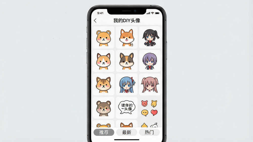 һ���ֻ�APP����չʾͼ����Ļ����ʾ���ҵ�DIYͷ�񡱵��زĿ�ҳ�棬��������ʽ���������Ÿ��ַ��Ŀ�ͨ�����������������ݺ�ͼ����ֽ�زģ�ÿ���زĶ�С�ɾ��£�����ײ��С��Ƽ����������¡��������š��ȷ����ǩ������Ϊǳ��ɫ������ͻ�������������������ˬ�����ʸ��壬�޶���Ԫ�ء�
