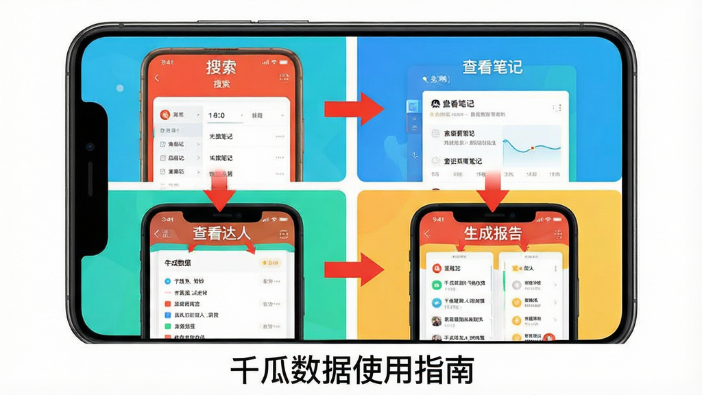 һ�Ų�������ָ��ͼ���������ֻ���Ļ�ϵ�ǧ������App���������ͼ�����Ĺ�����ʽչʾ�������鿴�ʼǡ��鿴���ˡ����ɱ����ĸ����裬��������������Լ����ɫ���������ʸɾ���ÿ�������к�ɫ��ͷ��ע����Ļ�·��С�ǧ������ʹ��ָ�ϡ�������