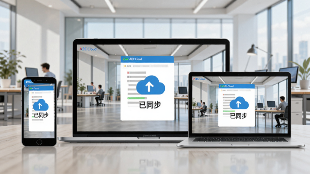 չʾAEC Cloud���ֻ���ƽ�塢�ʼǱ�����������Ļ��ͬ����ʾ��ͬ��Ŀ�ļ���������������ͬ��ͼ��͡���ͬ��������������Ϊ�ִ��칫�ҳ���������ͨ͸���廭���ɾ���ͻ��Ʒ������AEC Cloud����