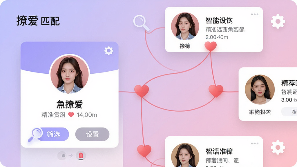 һ��չʾ���ð���Ӧ������ƥ�书�ܵĽ��棬����������û��ĸ������Ͽ����Ҳ��Ǽ����Ƽ����û���Ƭ����Ƭ֮���к�ɫ�����������ߣ������ǵ���ɫ������ɫ�Ľ��䣬���岼������������ִ������зŴ󾵺ͳ���ͼ���ʾɸѡ�����ã����ʸɾ���ǿ����׼ƥ�䣬�޶���Ԫ�ء�
