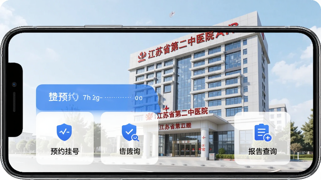 ����ʡ�ڶ���ҽԺAPP�����棬�ֻ���ĻչʾԤԼ�Һš������ѯ�ȹ���ģ�飬����ΪҽԺ��¥��������ɫ������ִ������ʸɾ����޶���Ԫ�ء�
