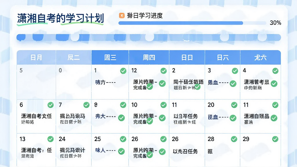 �����Կ���ѧϰ�ƻ�ҳ�棬��������ʽչʾÿ����������ɵ����������ɫ�Թ���������ʾѧϰ���Ȱٷֱȣ��������£�������ɫ���Ű����룬���ʸɾ���