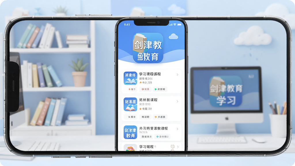 ͼƬչʾ�������app�������棬�ֻ���Ļ���С����������Appͼ���ѧϰ�γ��б��������ǵ���ɫ��ѧϰ��������ܺ͵���Ԫ�أ��������Լ�ִ������ʸɾ��޶���Ԫ�ء�