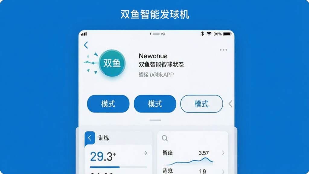 һ��չʾ˫�����ܷ����APP������ĸ����ͼ����������ɫ�Ͱ�ɫΪ��ɫ����������ʾ��˫�����ܷ�������������м��Ƿ��������״̬��ģʽѡ��ť���ײ�Ϊѵ������ͳ����壬���������ִ������ʸɾ��޶���Ԫ�ء�