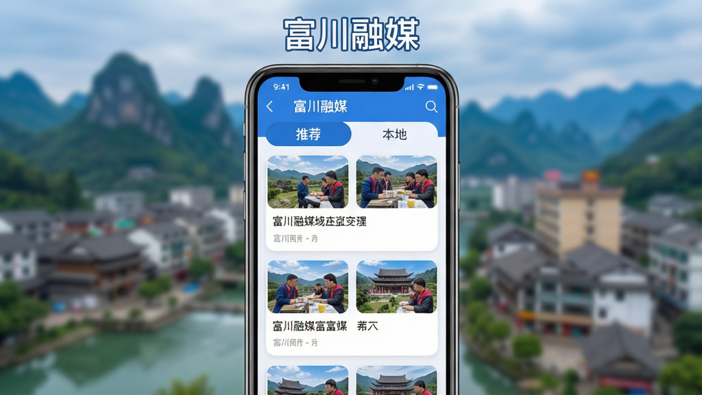 ���壺�ֻ���Ļչʾ��������ý��APP�����棬���涥���С��Ƽ����͡����ء�������ǩҳ�����֣��ֻ�λ�ڻ������룬����Ϊģ���ĸ������������س��з羰���Ű棺������Ϣ�����������ſ�Ƭ����Сͼ�������������롣����ִ���ƽ����ɫ��������Ϊ����ϸ��Բ�󡣻��ʣ����壬�ɾ����޶���Ԫ�ء����֣���������ý���������ֻ���Ļ�Ϸ���