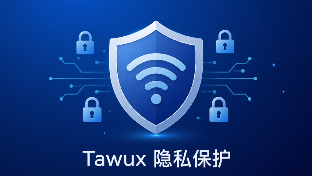 һ�Ÿ���ͼ������������һ������ͼ�꣬��������WiFi�źŲ��ƣ���Χ����ͷ�ͼ��ܵ�����������Ϊ������ɫ���ײ��С�Tawux ��˽�����������֣����Ƽ��У����ʸɾ���