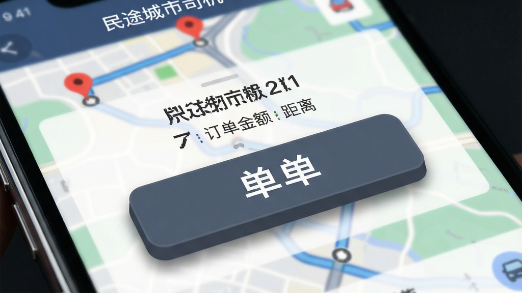 �ֻ�������д�������ǡ���;����˾����������ҳ�棬����һ�����ġ���������ť���Ϸ���ʾ�������;��룬����ģ����ʾ��ͼ·�ߣ����ּ����ڻ������룬�Ű�ͻ����ť�����дʵ��ϸ�ڰ�����ť��������Ӱ�͵�ͼ�ϵĺ�ɫ��ǣ����ʸɾ��������޶���Ԫ�ء�