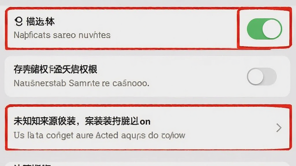 һ��չʾ�ֻ�App���ý���Ľ�ͼ����������֪ͨ���ء��洢Ȩ�ޡ�δ֪��Դ��װ��ѡ����ú�ɫ�����ص����������Ϊϵͳ���÷���Ű����������ʸɾ���