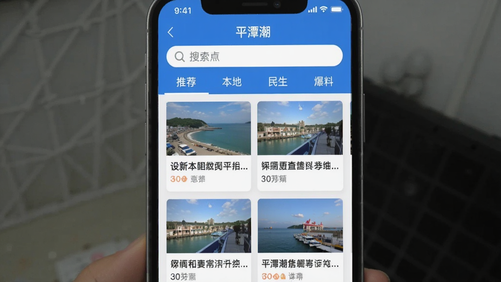 һ���ֻ���������ͼƬ��չʾ��ƽ̶����App����Ѷ��Ϣ��ҳ�棬ҳ�涥�����������ͷ����ǩ���硰�Ƽ����������ء������������������ϡ������������Ŵ�ͼƬ�����ſ�Ƭ�������Ű���������Ϣ�ܶ����У�ɫ��������Ϊ��������ƽ�������ʸɾ��޶���Ԫ�ء�