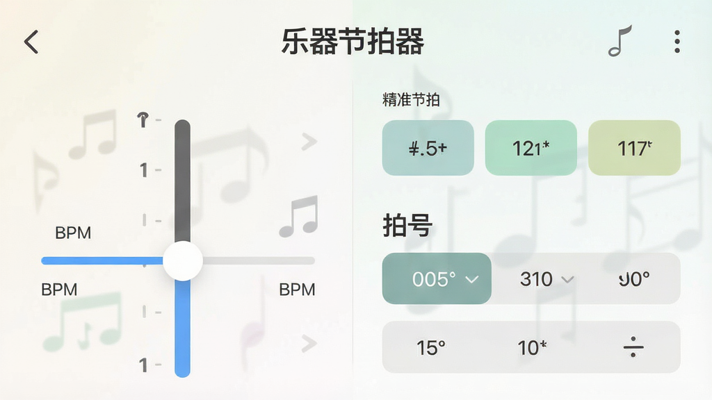 ���壺����������App�Ľ�������ҳ�棬��ʾBPM���ڻ�����ĺ�ѡ���б������֣��������Ϊ�ٶȻ������Ҳ�Ϊ�ĺ�ѡ��Ű棺���ܷ�����ȷ�����ֱ�ǩ��������񣺼���ִ���ɫ����͡�ϸ�ڣ�������ͻ�������������������ƺ͡���׼���ġ����������ʣ�ϸ����Ⱦ���ɾ��޶��ࡣ