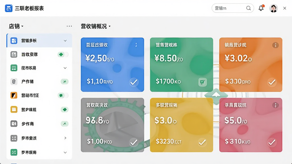 �����ϰ屨���Ķ�����л����棬����ǵ����б����Ҳ���ʾ��ǰѡ�е��̵�Ӫ�ոſ������ÿ�Ƭʽ���֣�ɫ�����ֲ�ͬ���̣����������������ִ������񣬻��ʸɾ��޶���Ԫ��