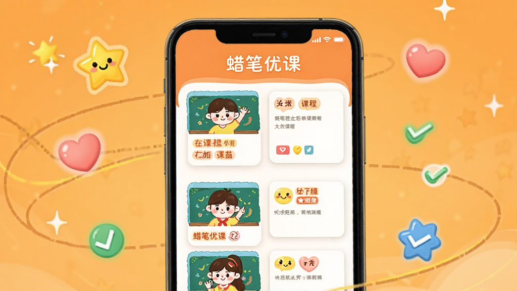 �����ſθ��Ի��Ƽ�ҳ�棬�ֻ���Ļ��ʾ�Ƽ��γ��б���ÿ�ſγ���������ͼ�ͱ�ǩ����Ļ��Χ���������ǡ����ġ��Թ���ͼ�꣬��������ů�ĳ�ɫ���䣬�������Ѻã����ʸɾ�������������ʾ�������ſΡ�