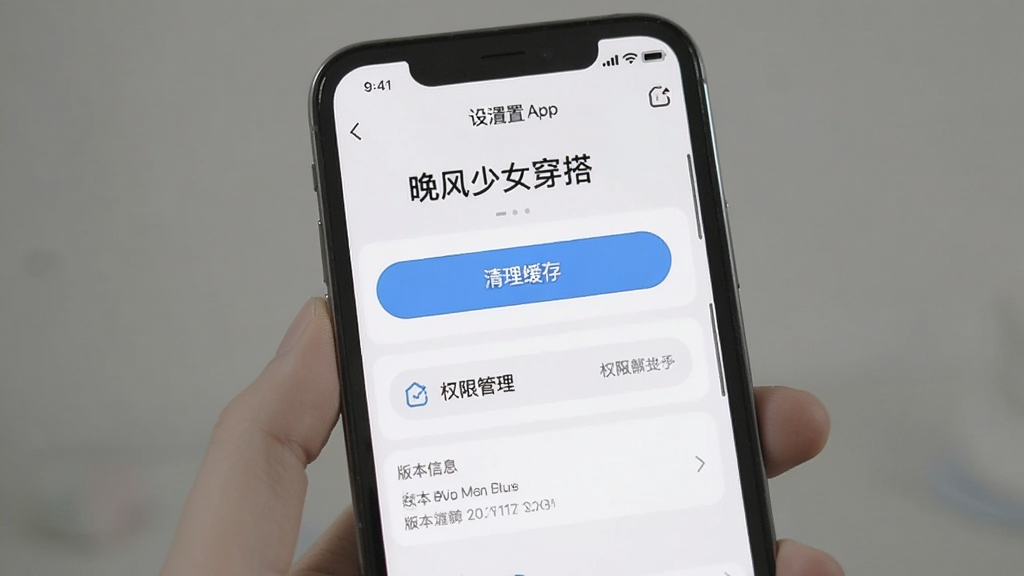 �ֻ���Ļչʾ��������Ů���App������ҳ�棬���������������水ť��Ȩ�޹�����ںͰ汾��Ϣ�����沼����������ɫ��࣬���ʵ�ã����ʸɾ��޶���Ԫ�ء�