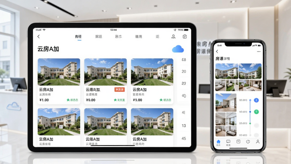 ����������һ��ƽ����Ժ�һ���ֻ�����չʾ��ƽ�������Ļ����ʾ���Ʒ�A�ӡ��ķ�Դ�б����棬�ж����Դ��Ƭ��ÿ����Ƭ��������ͼ��С�����ơ��۸��ǩ��״̬��ɫ��ʶ���ֻ���Ļ��ʾ��Դ����ҳ��������Ƭǽ�͸�����¼ʱ���ߣ������������ķ����н��ŵ�ǰ̨������ִ����񣬻��ʸɾ����޶���Ԫ��
