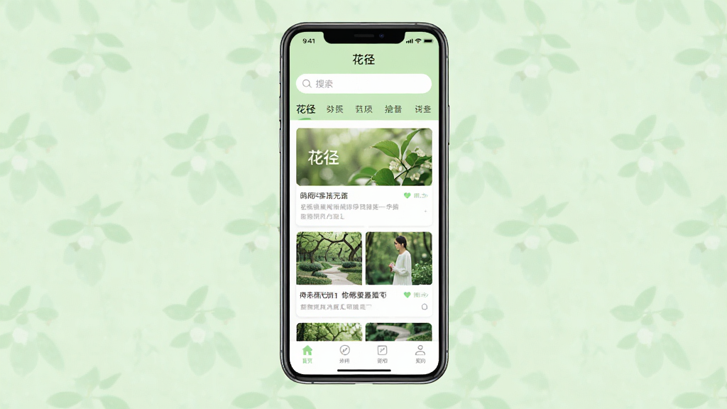 һ��չʾ��������App���Ľ�����ֻ�����ͼ�������������ֻ���Ļ����Ļ����ʾ������������ҳ�Ƽ������������������ͷ����ǩ���м���ͼ�Ŀ�Ƭʽ�������б����ײ��е����������岼��������������¼�Լ��ɫ����ǳ�̺Ͱ�ɫΪ�������ʸɾ����޶���Ԫ��