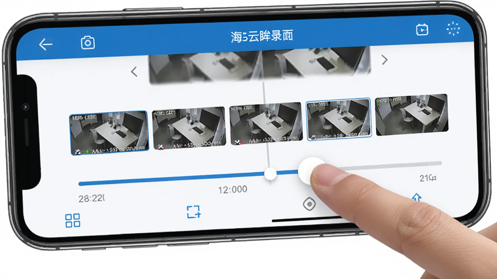 ��������¼��ط�ʱ������棬�ֻ���Ļ��ʾʱ�����������¼��Ƭ������ͼ���û���ָ������קʱ���ᶨλ�������Ǽ�ػ���طţ������࣬������ɫ����������