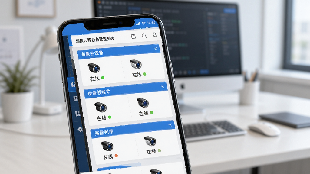 ���������豸�����б����棬�ֻ���Ļ��ʾ����豸���飬ÿ��������������ͷͼ�������״̬���������࣬������ɫ�������Ǽ��İ칫���棬���ʸ���
