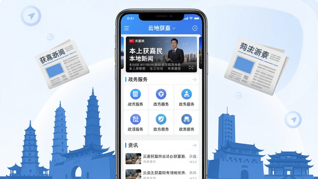 һ��չ�����ϻ��App����ȫò��ͼƬ��������һ�������ֻ���Ļ����Ļ����ʾ�����ϻ��App�������棬���沼�������������б��������ֲ�ͼ���м����������ͼ�����񣬵ײ�����Ѷ�б����ֻ���Χ�����Ż���صĵر꽨����Ӱ�����ű�ֽԪ�أ��������ִ���࣬ɫ������ɫ�Ͱ�ɫΪ�������ʸɾ����޶���Ԫ��